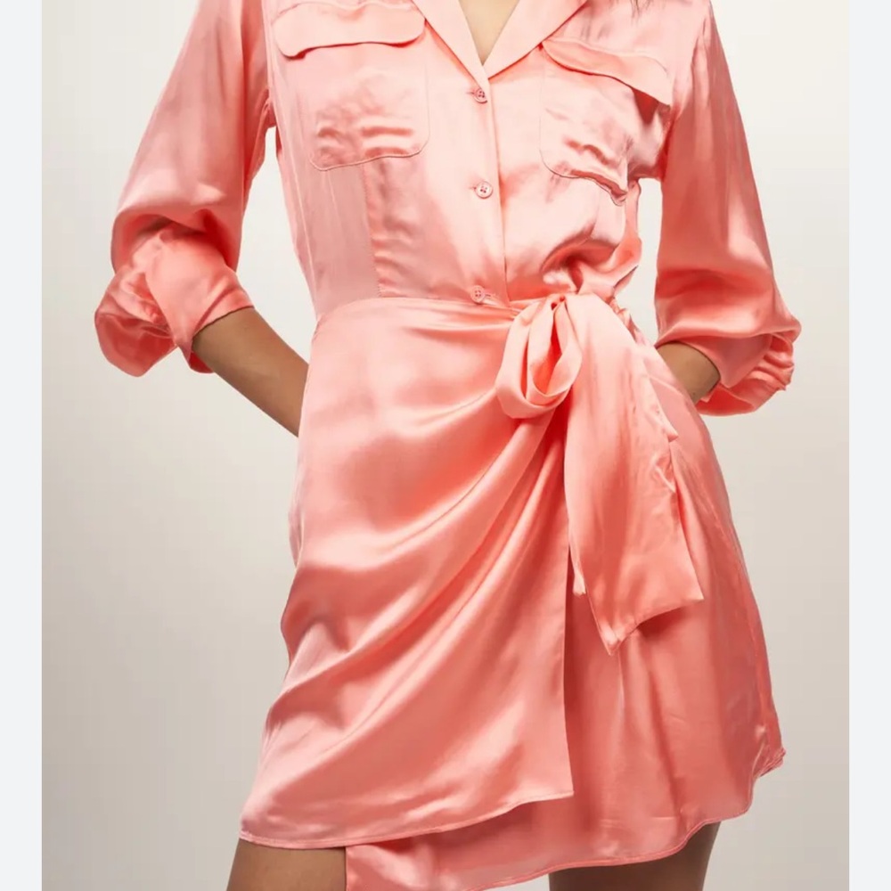 Equipment Fatima Wrap
Shirtdress - Flamingo Pink(M) - Picture 7 of 10
